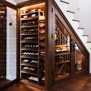 Custom Step in Under Stairs Wine Cellar For Home Family 01
