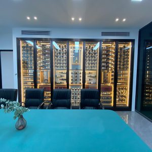 Customized thermostatically controlled wine cabinet 01