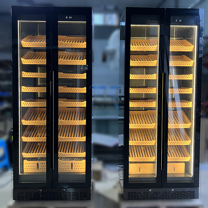 Professional bespoke cigar humidor electric for commercial cigar retail shop 01