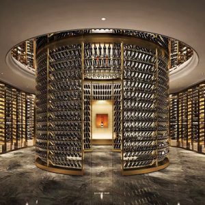 Round Curved Custom Wine Cellar Commercial Wine Cellar Ideas 01